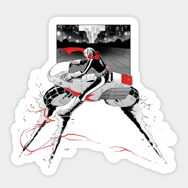 Kamen Rider Slide Sticker by Sweetheart Designs